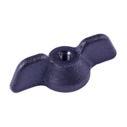Black Nylon Wing Nut, M6